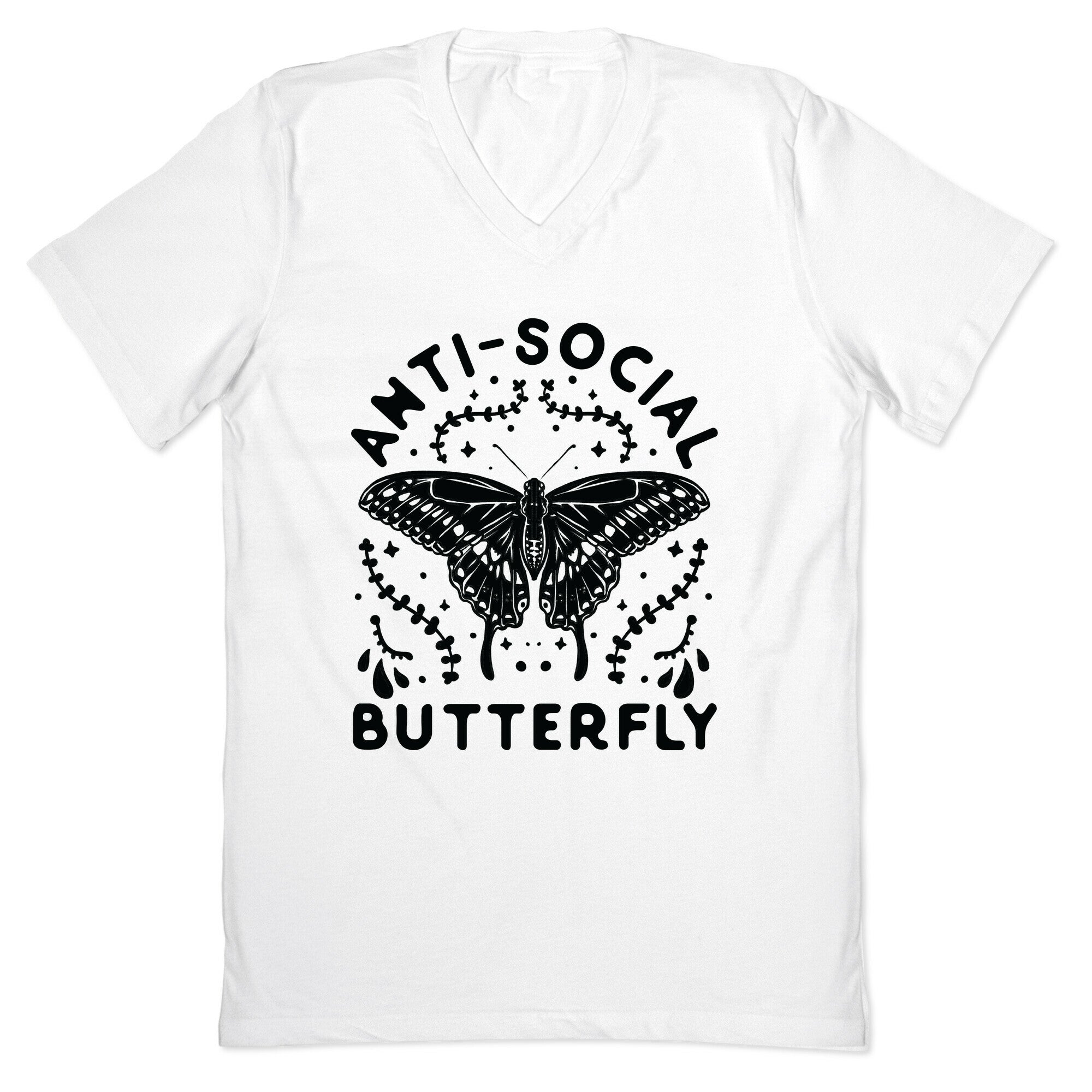 Anti-Social Butterfly V-Neck